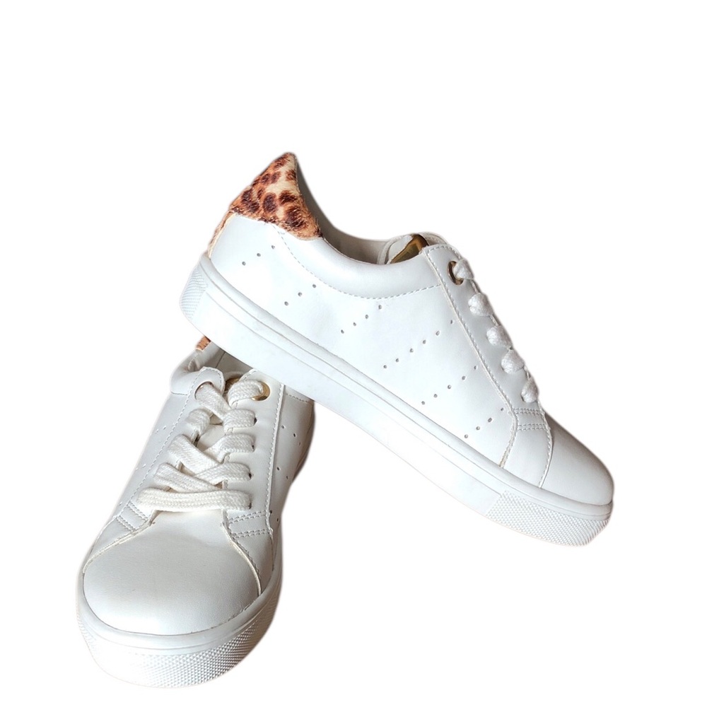 Crewcuts White Sneakers with calf hair design size 13